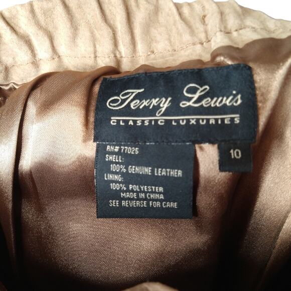 90's Vintage Tan Suede Skirt size 8 High Waisted A-line with Scalloped Hem - Picture 5 of 5